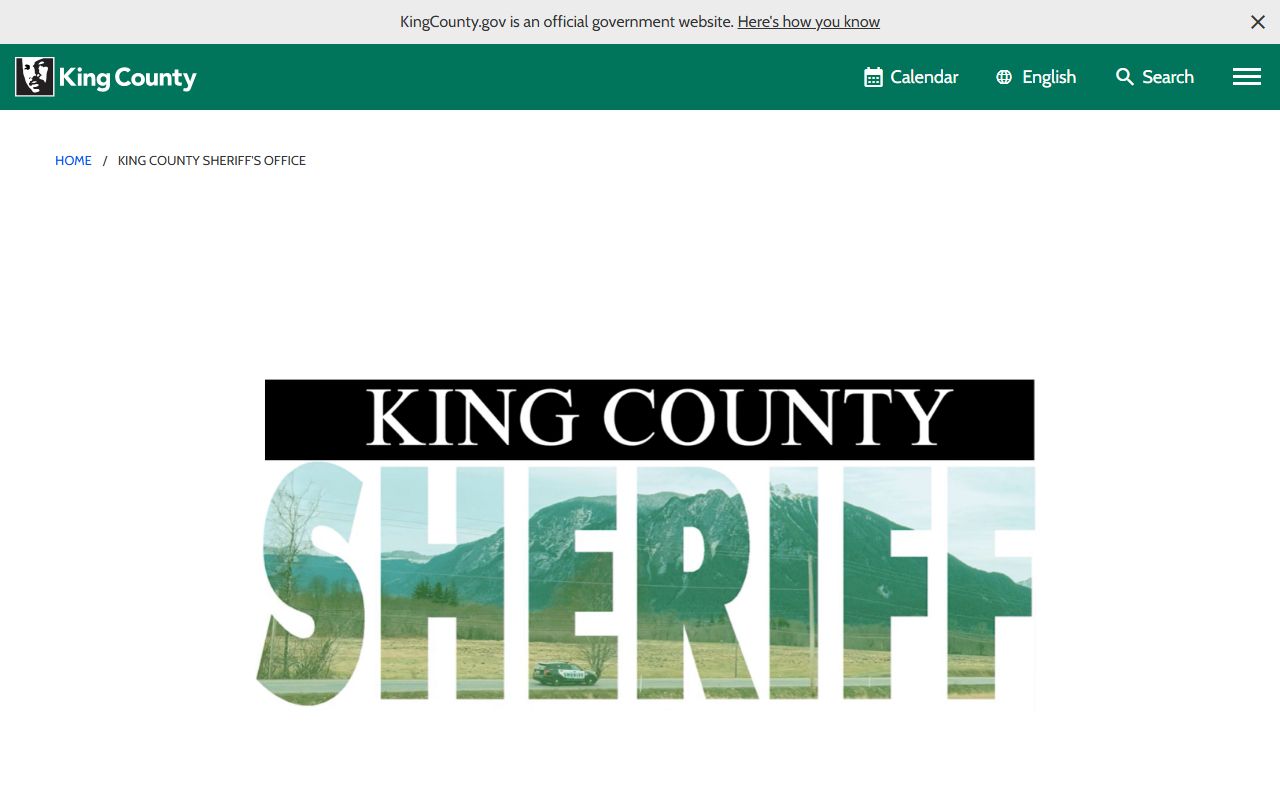 King County Sheriff Office arrest records and jail information