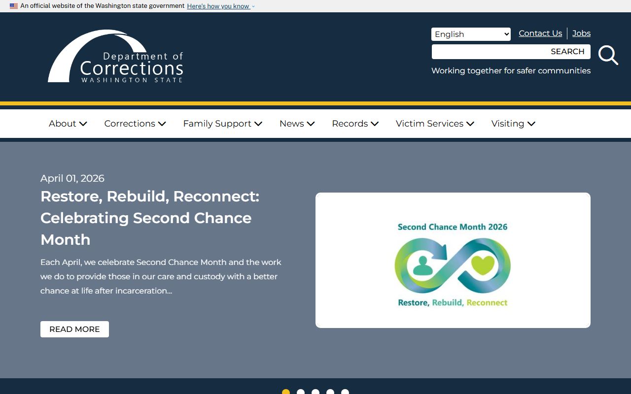 Washington Department of Corrections offender search for criminal court records