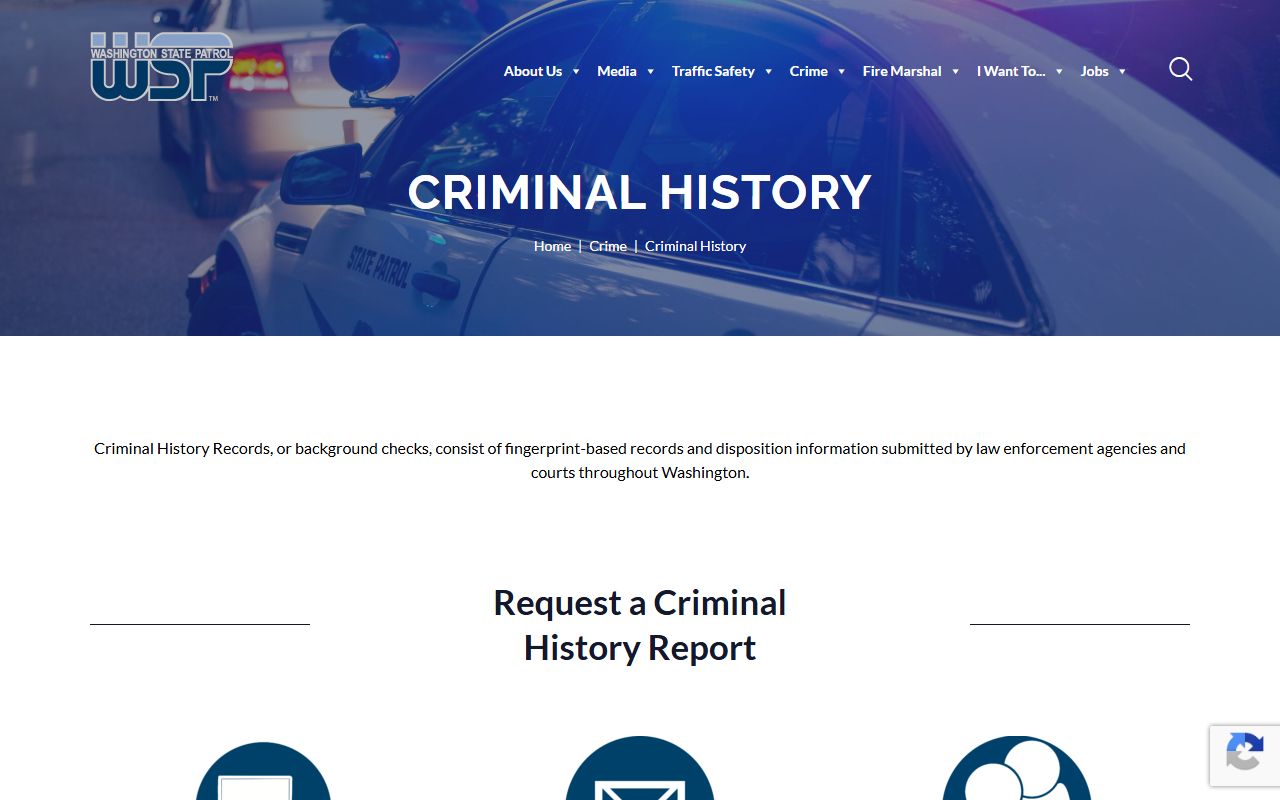 Washington State Patrol criminal history records and WATCH system